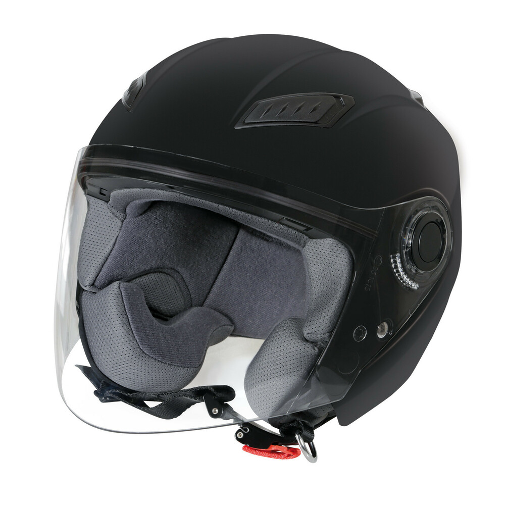 LH-1, casco jet - Nero opaco - XL