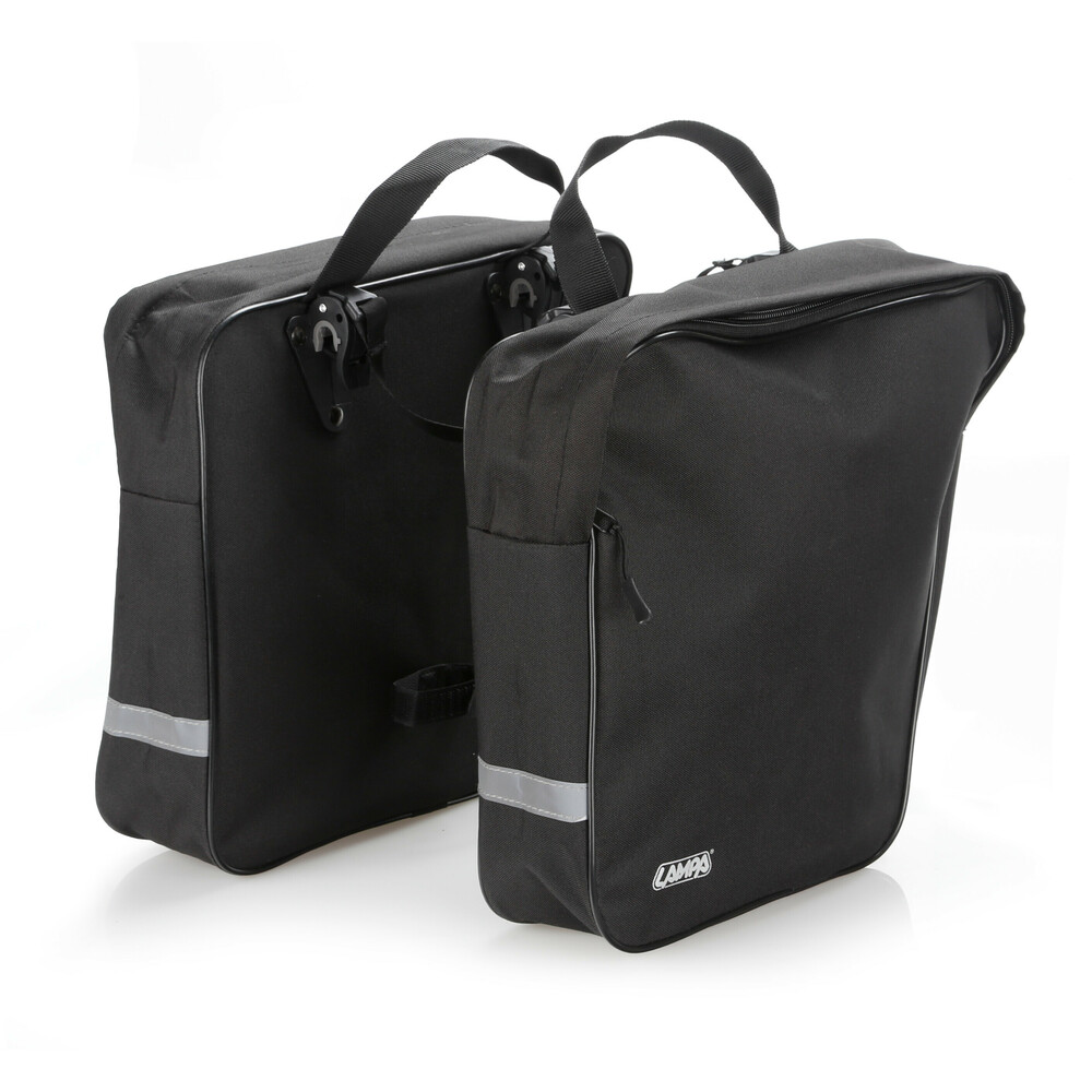 Rear Bags, pair of bags for rear rack - 8,5+8,5 L - Black