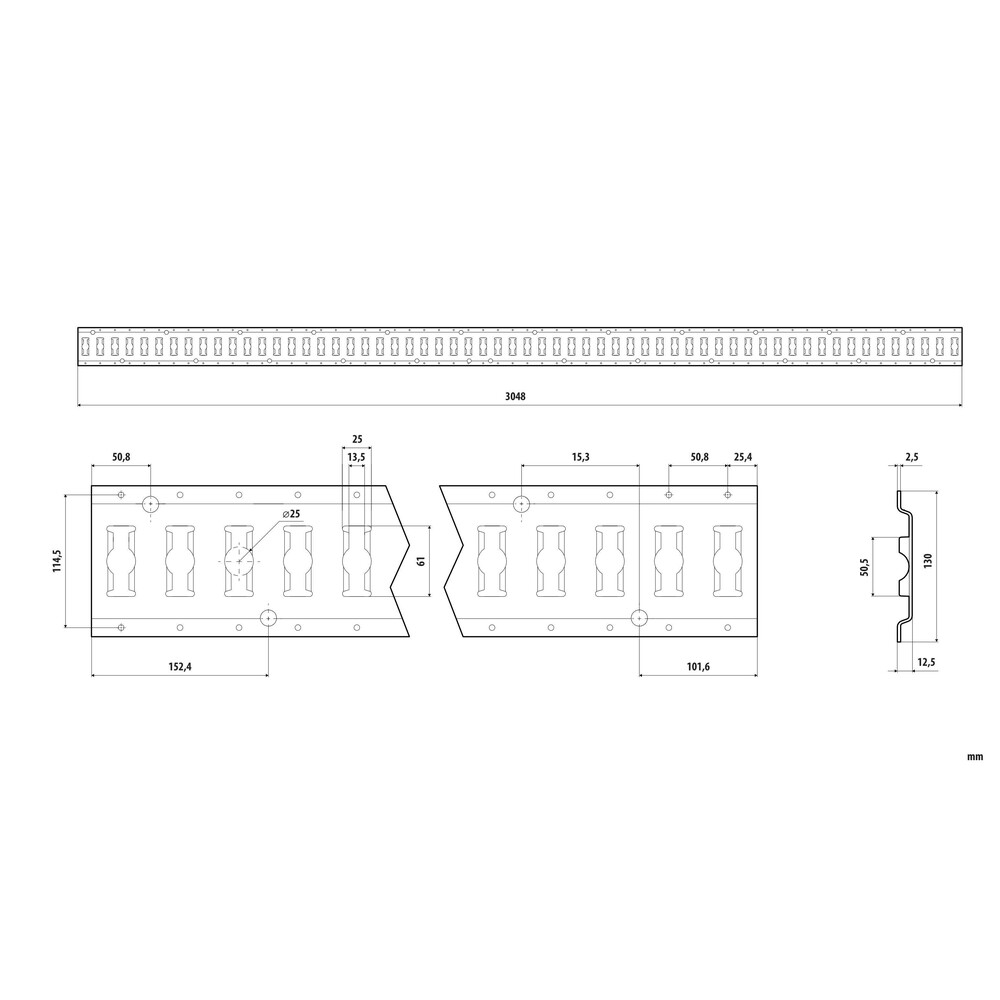 Rotaia fermacarico ad incastro