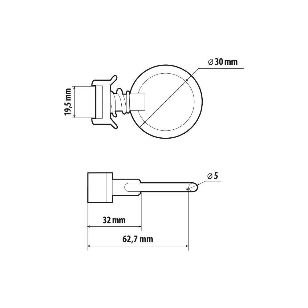 Single stud sliding fitting ring - Type 6