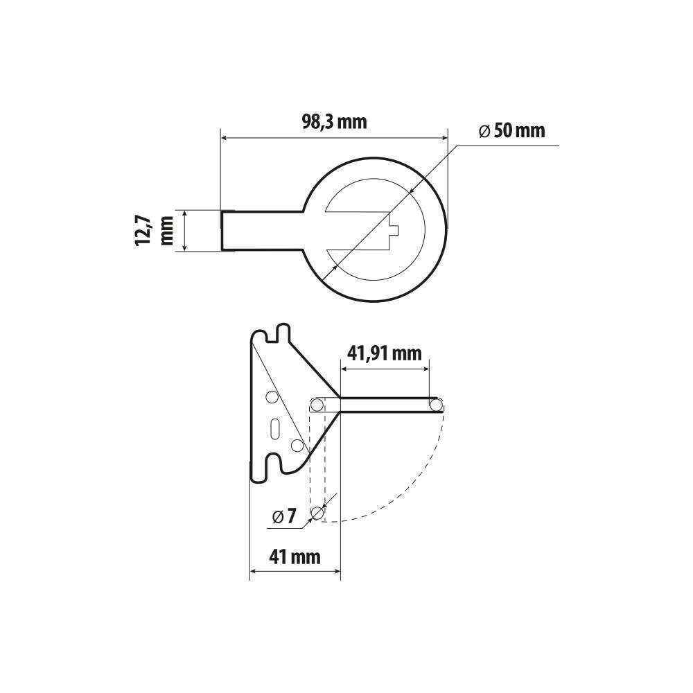 Anello di fissaggio per rotaie fermacarico ad incastro - Type 2