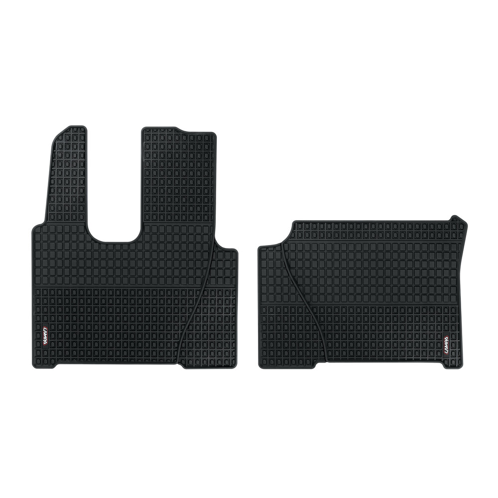 Pair of tailored eco rubber truck mats compatible for Mercedes Actros