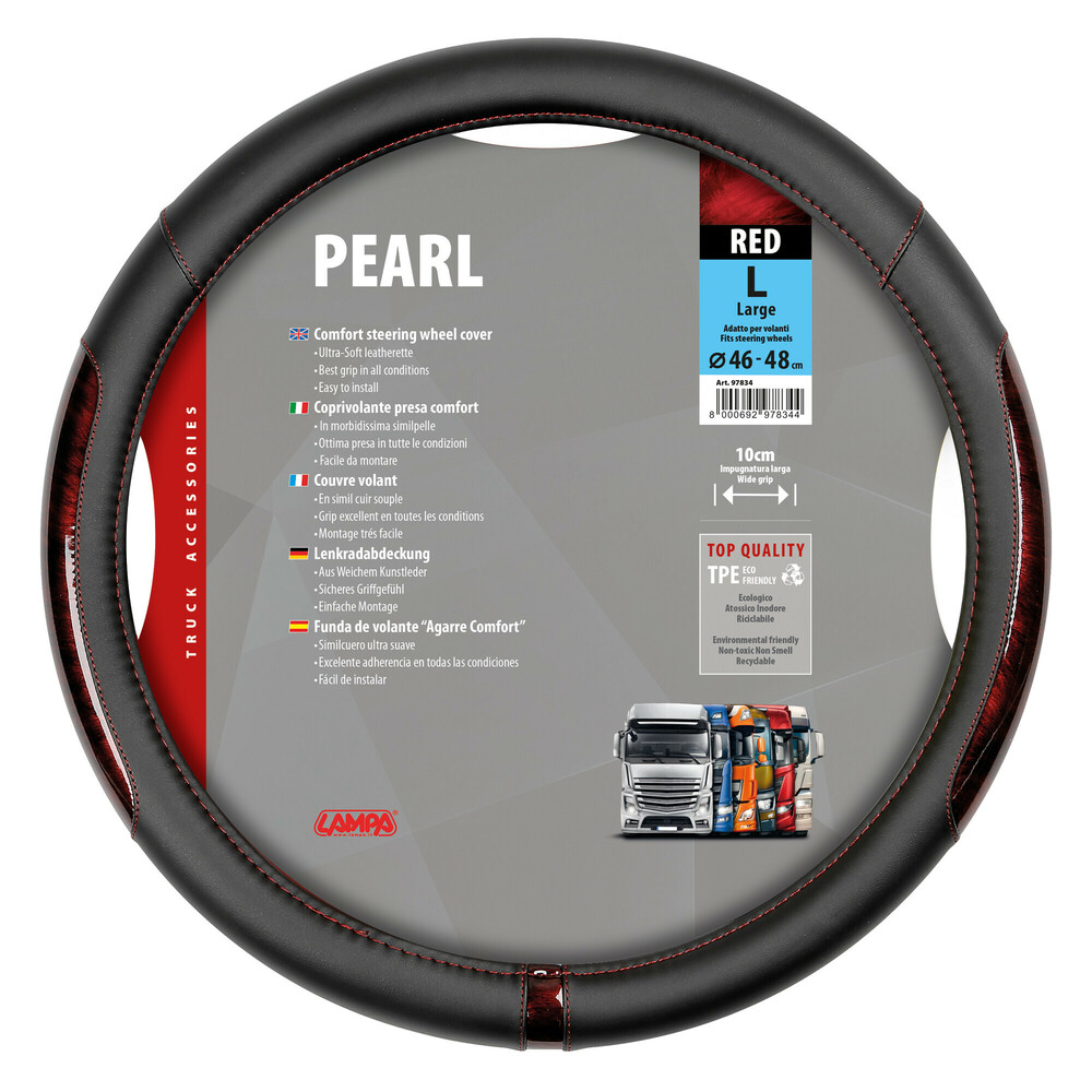 Pearl Red, coprivolante in Skeentex - L - Ø 46/48 cm