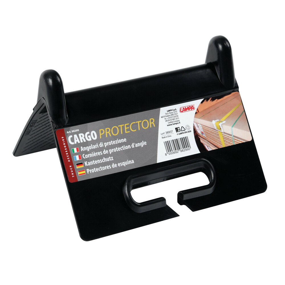 20 Angoli Di Protezione Per Cinghie Di Tensione In Plastica Nera - Paraspigoli Per Cinghie Da 65mm - Proteggi I Tuoi Carichi Durante Il Trasporto (175x130mm)