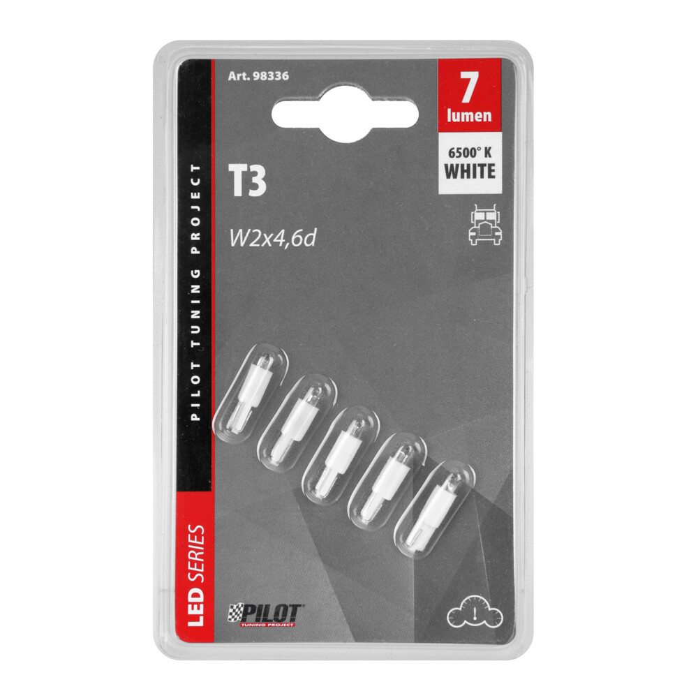 - W2x4,6d T3 5 pz Bianco 24V Kit Lampade cruscotto Led 1 Led - D//Blister