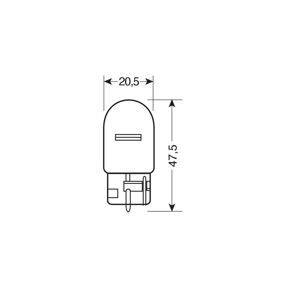 Ampoule - W21W - Standard - 12V - 21W - Type de culot: W3x16d