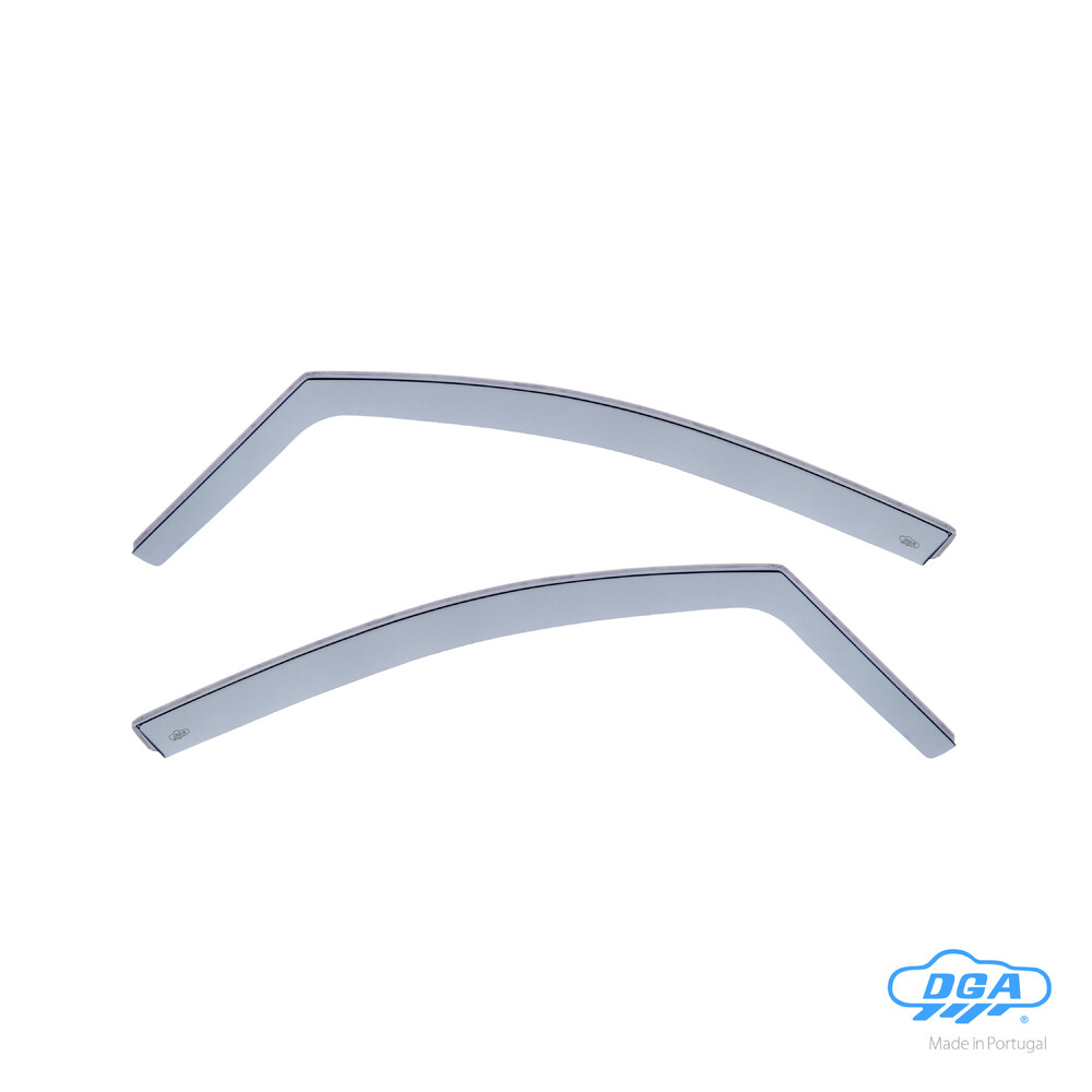 Front in-channel wind deflectors, 2 pcs, long type - compatible for Citroen C4 5p (11/10>02/18) - Citroen DS4 (03/11>12/18)
