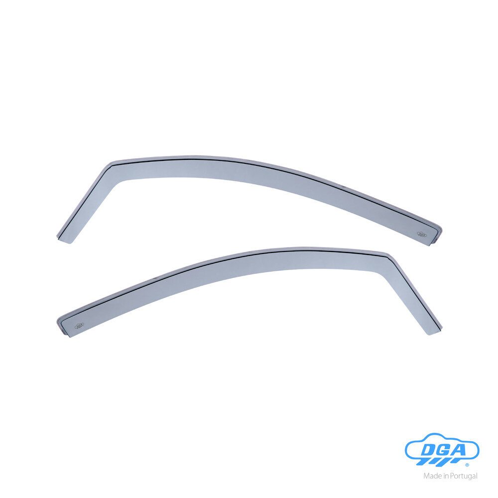 Front in-channel wind deflectors, 2 pcs, long type - compatible for Citroen C1 5p (06/14>12/21)