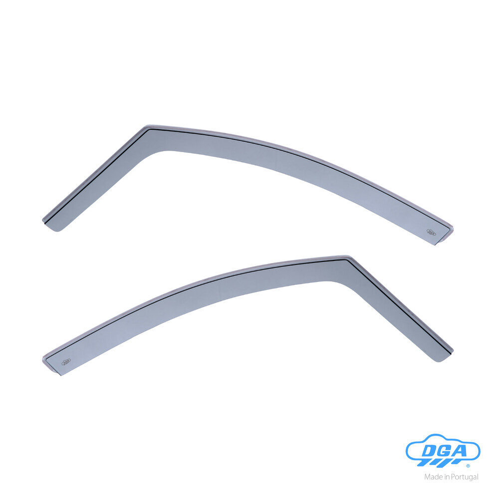 Front in-channel wind deflectors, 2 pcs, long type - compatible for Citroen C3 (11/16>07/20)
