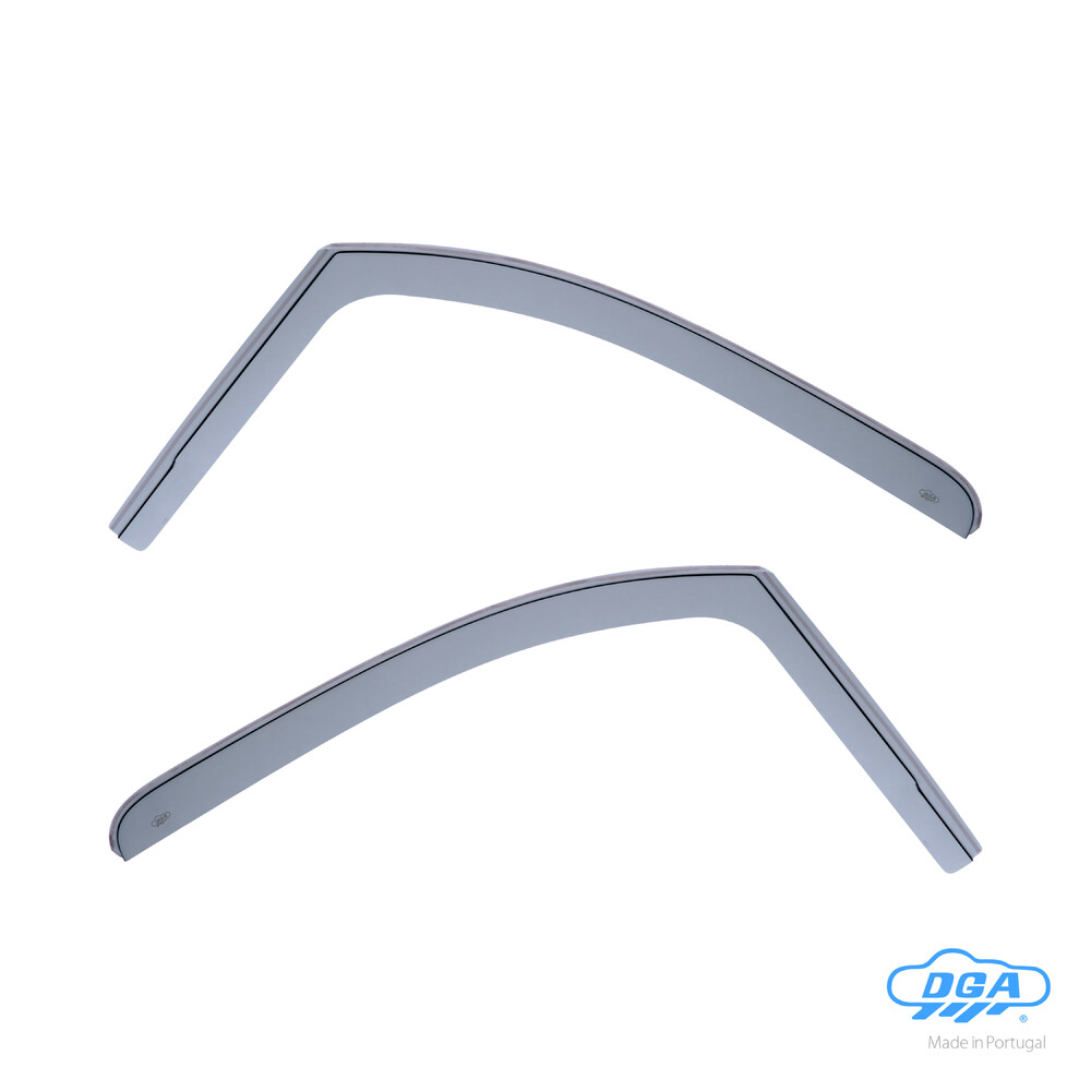 Front in-channel wind deflectors, 2 pcs, long type - compatible for Citroen Berlingo M (09/18>01/22) - Citroen Berlingo Van (06/18>05/24)