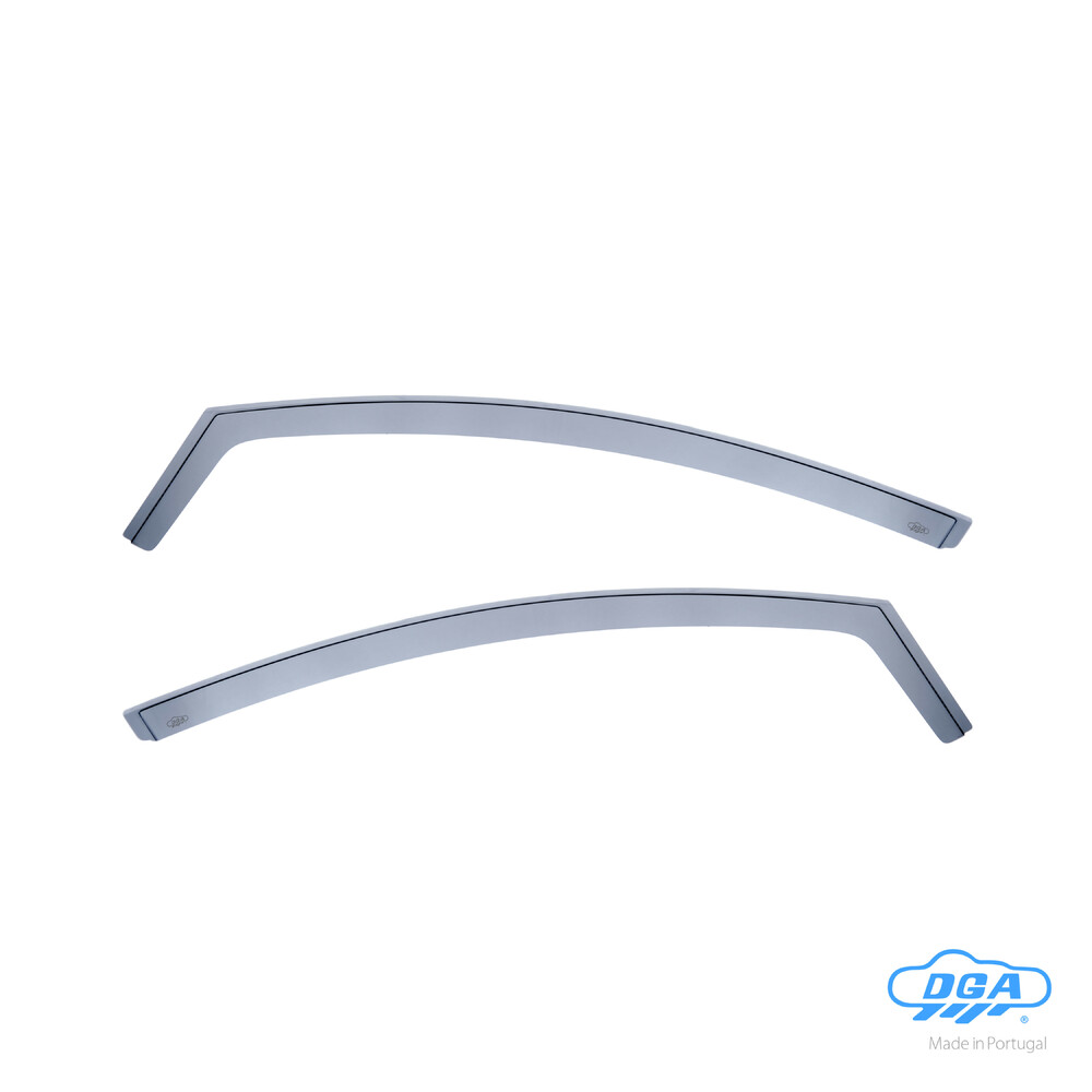 Front in-channel wind deflectors, 2 pcs, long type - compatible for Ford Fiesta 3p (09/08>05/17)