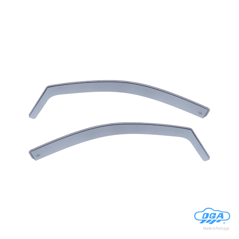 Front in-channel wind deflectors, 2 pcs, long type - compatible for Ford Ranger (06/12>04/22) Double Cab