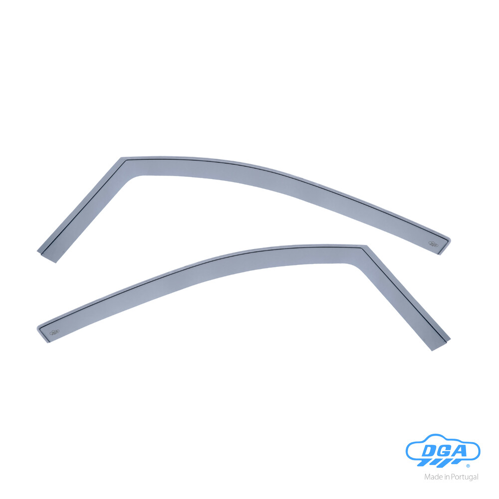 Front in-channel wind deflectors, 2 pcs, long type - compatible for Peugeot 208 3p (04/12>07/18)