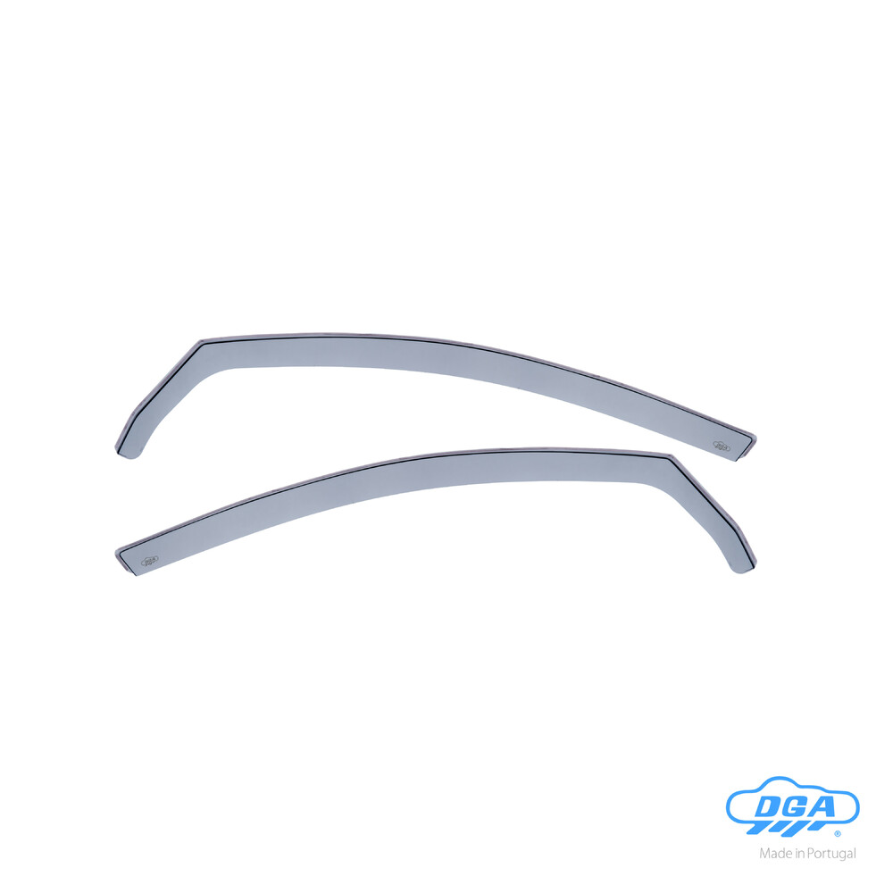 Front in-channel wind deflectors, 2 pcs, long type - compatible for Volkswagen Golf VI 5p (11/08>10/12)