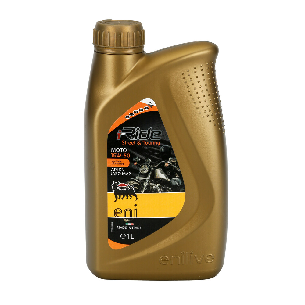 Eni i-Ride moto 15W-50, olio motore 4 tempi per moto - 1 L