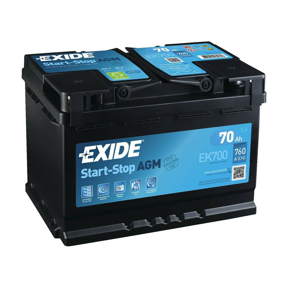 Batteria 12V - Exide Start-Stop AGM - 70 Ah - 760 A - L03