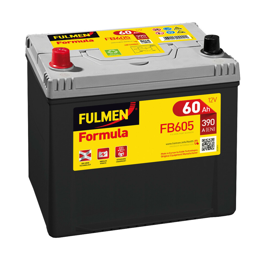 Battery 12V - Fulmen Formula - 60 Ah - 390 A - D23