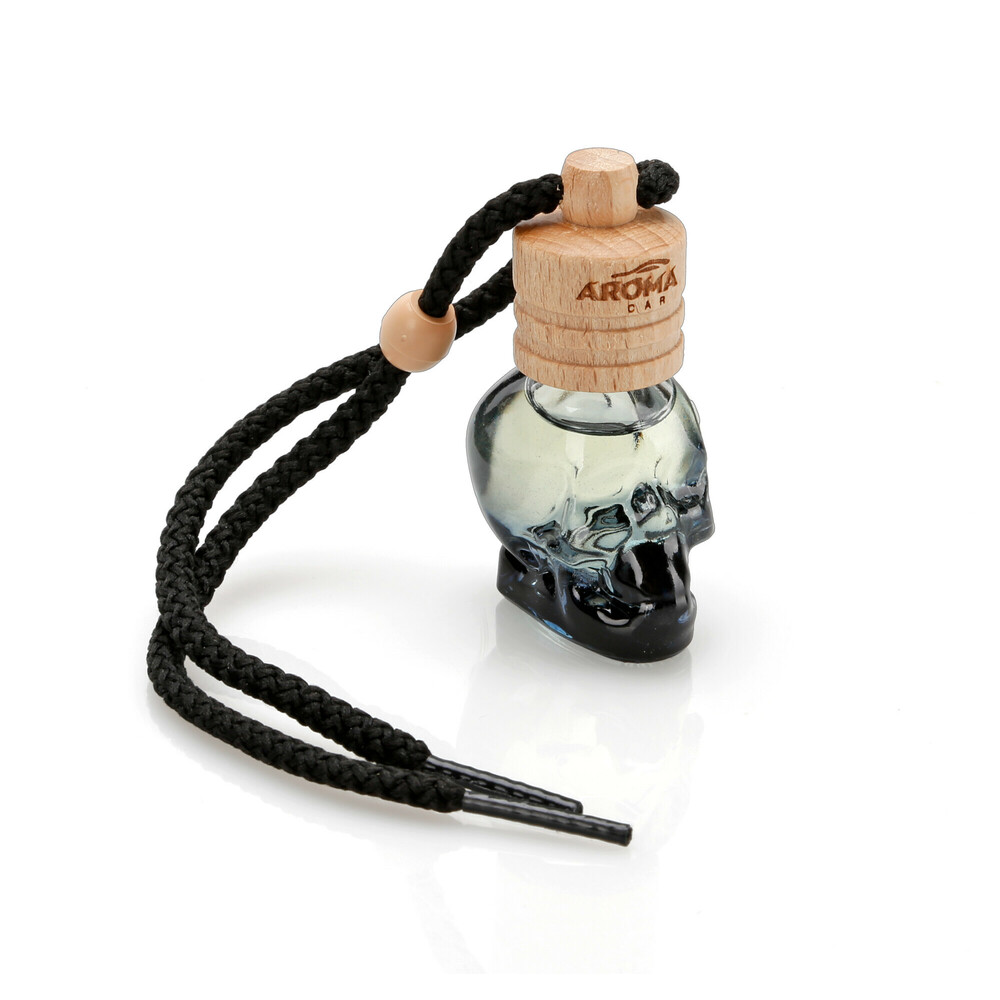 Dia de los muertos, hanging air freshener with a wooden stopper - 6,5 ml - Oud & Pepper Skull