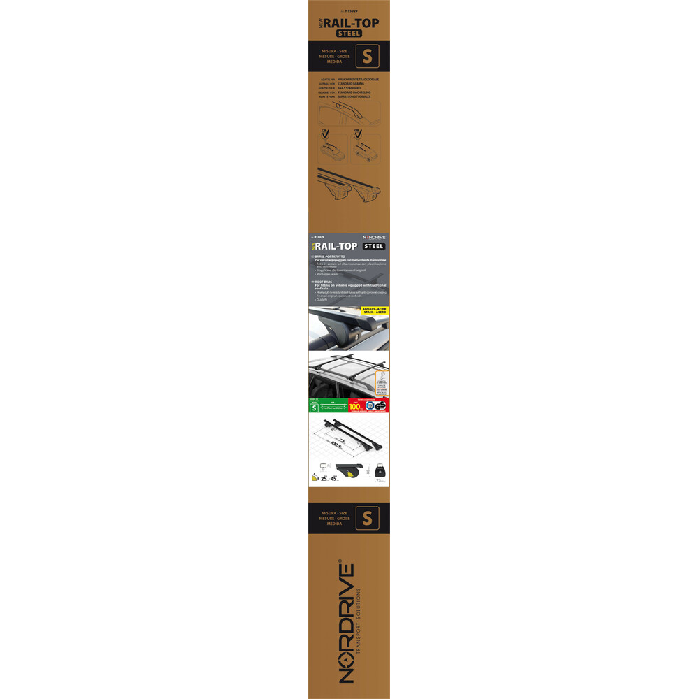 Quadra Rail, set completo barre portatutto in acciaio - S - Evos RS