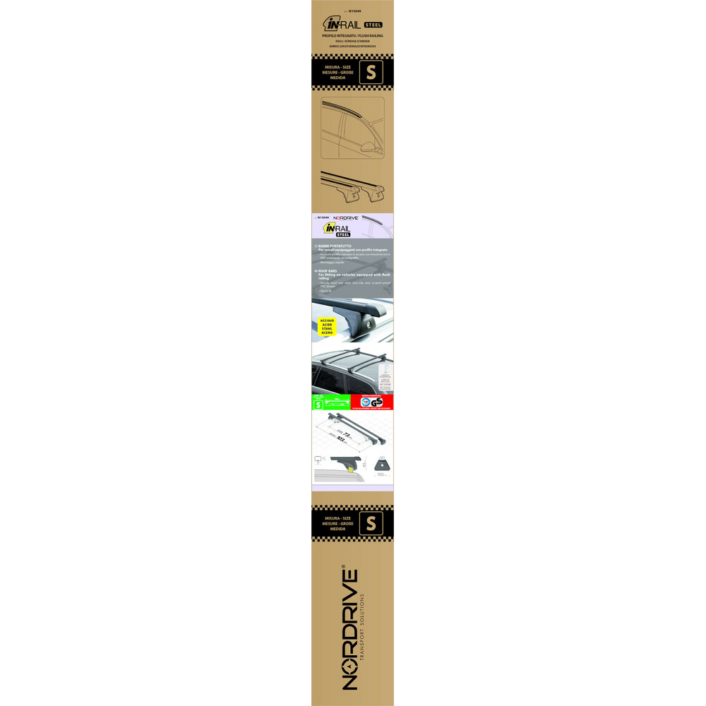 Quadra In-Rail, set completo barre portatutto in acciaio - S - Evos IS