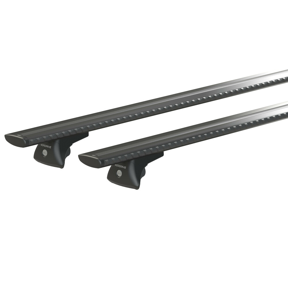 Silenzio Black In-Rail, set completo barre portatutto in alluminio - S - Evos IA