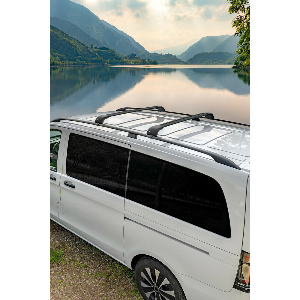 Silenzio CX Black, barra portatutto in alluminio - 64 cm