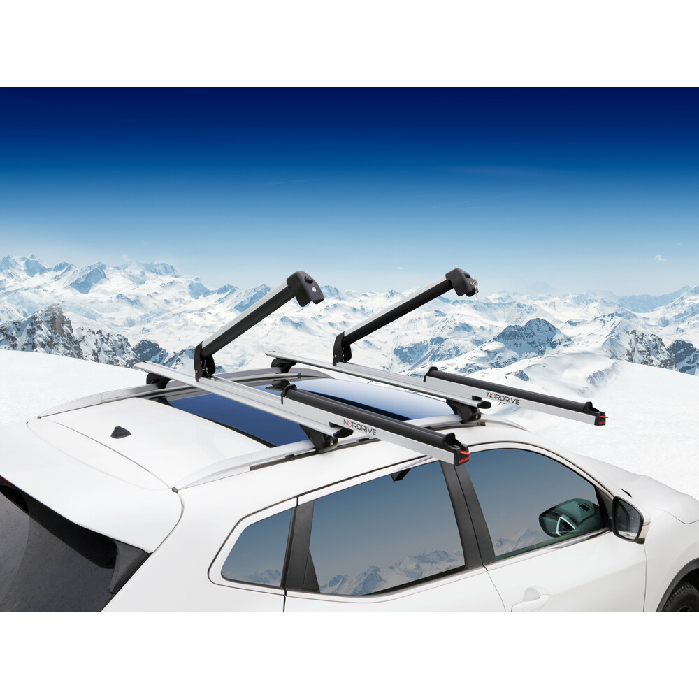 Pro-Slider EVO Aluminium PS-60, portasci per barre da tetto - Argento