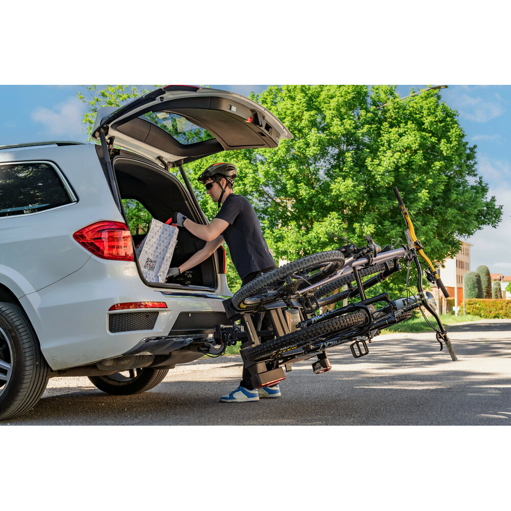 Hitchflow, foldable towbar bike rack