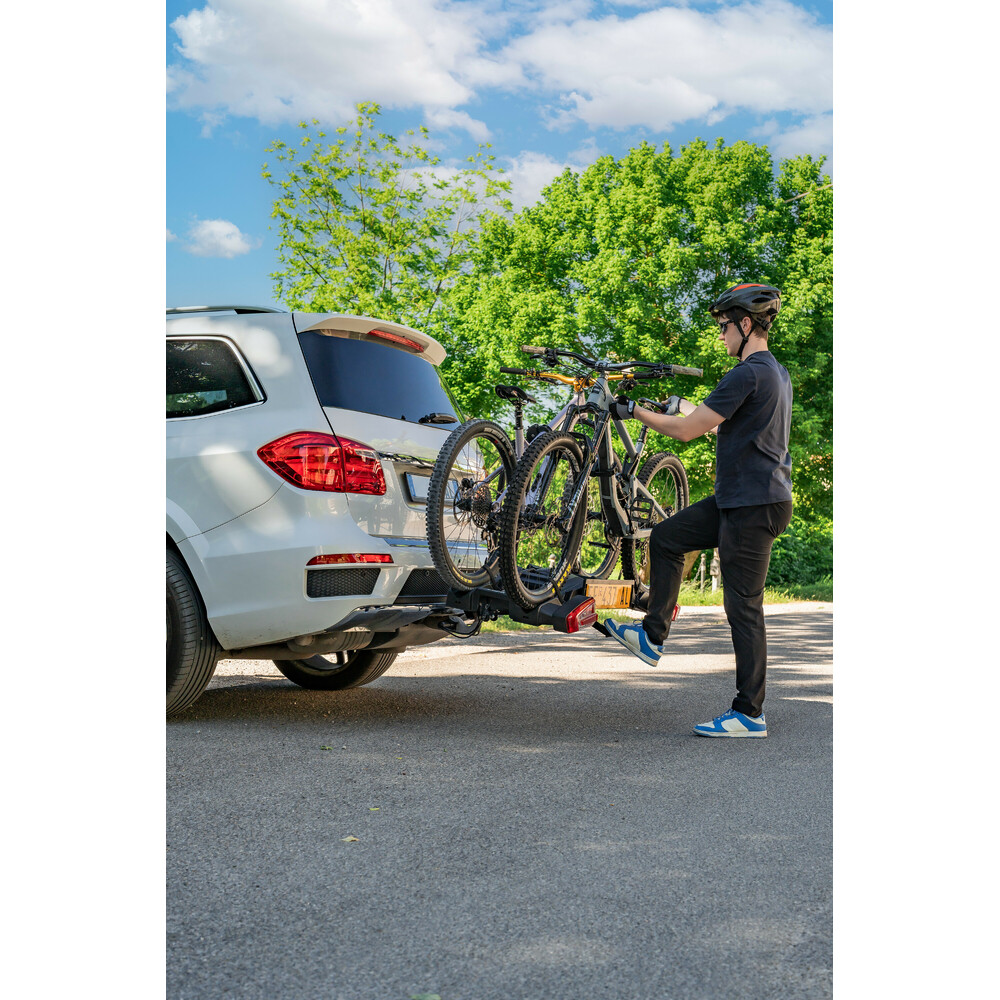 Hitchflow, foldable towbar bike rack