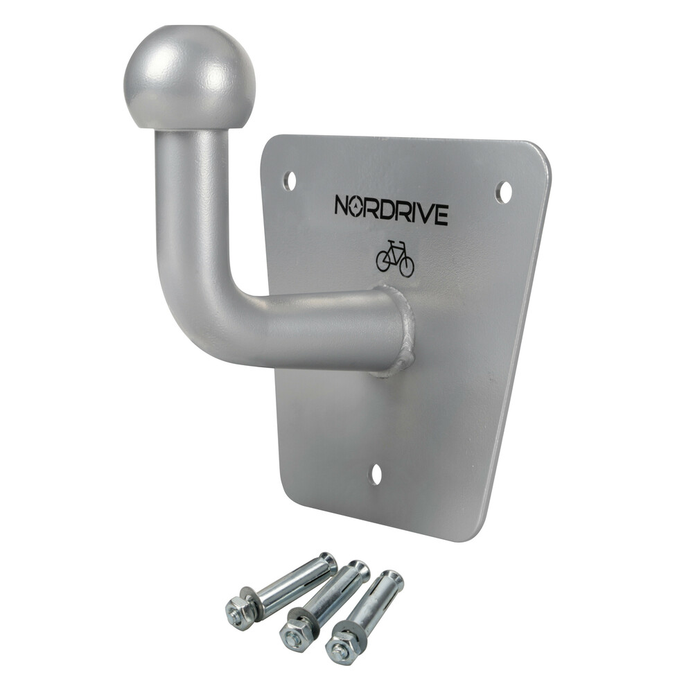 Sphere-1, universal bracket for rear tow hook bicycle racks, wall or ceiling fixing