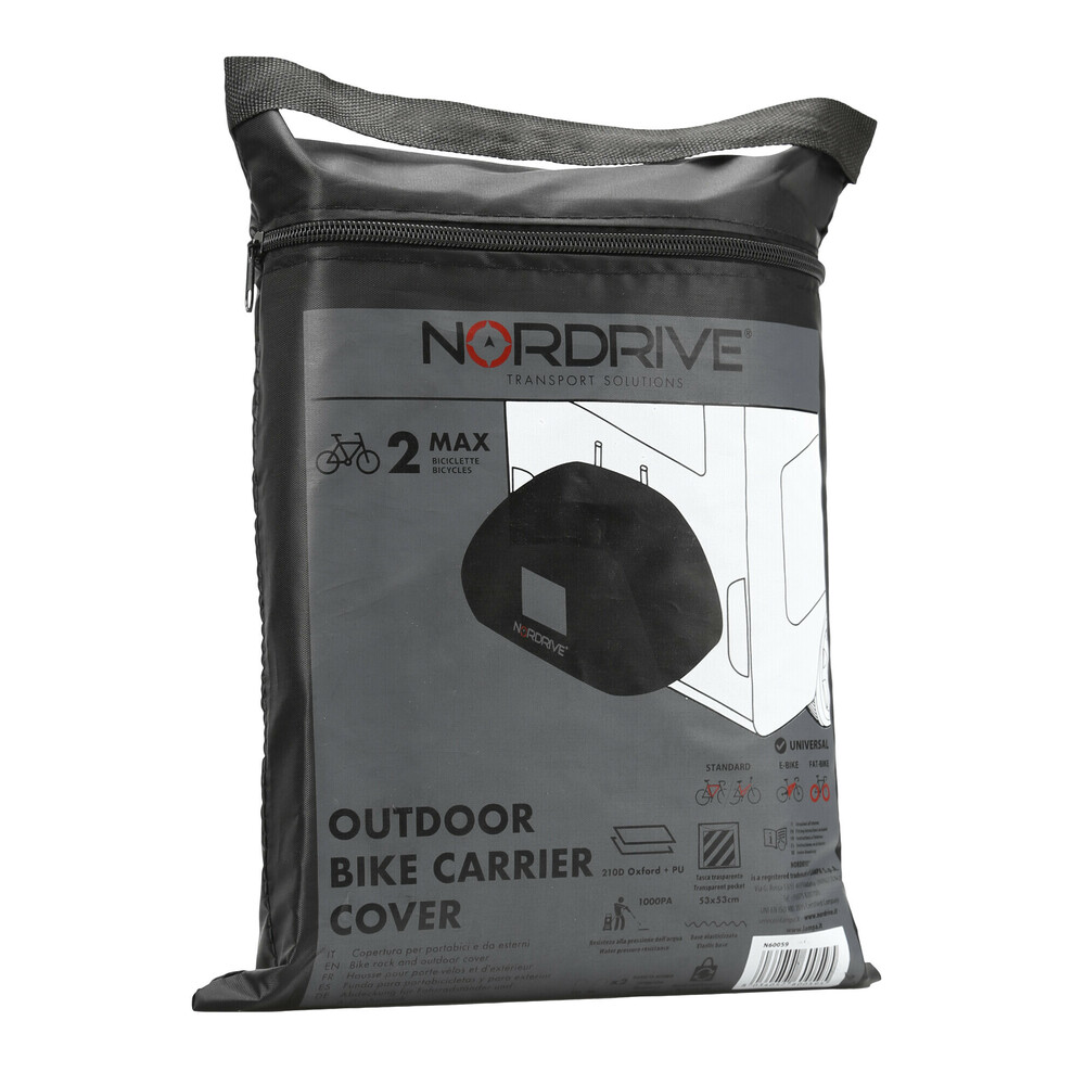 Cover for motorhome/caravan bike carrier