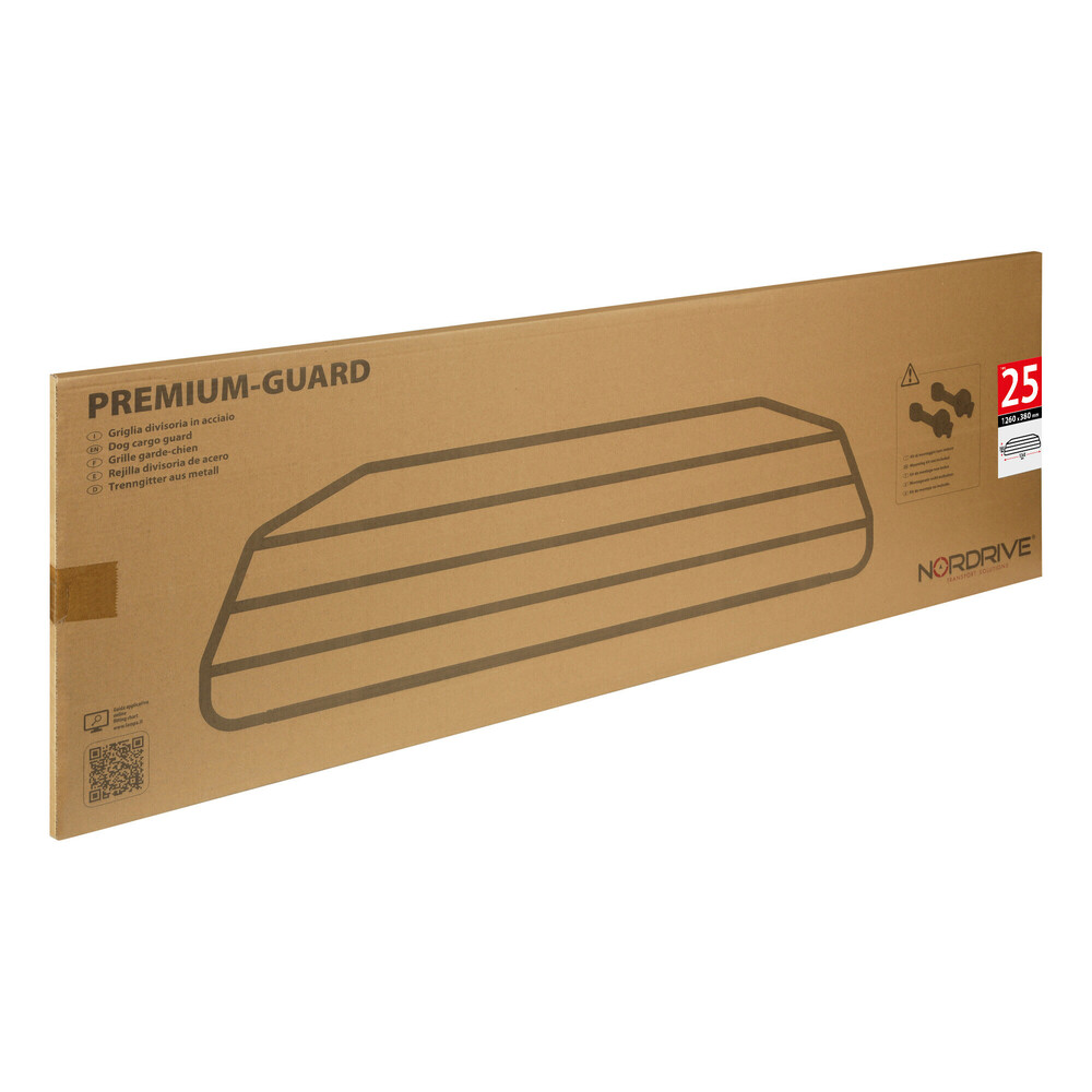 Premium-Guard, griglia divisoria in acciaio - Type 25 - 1260x380 mm