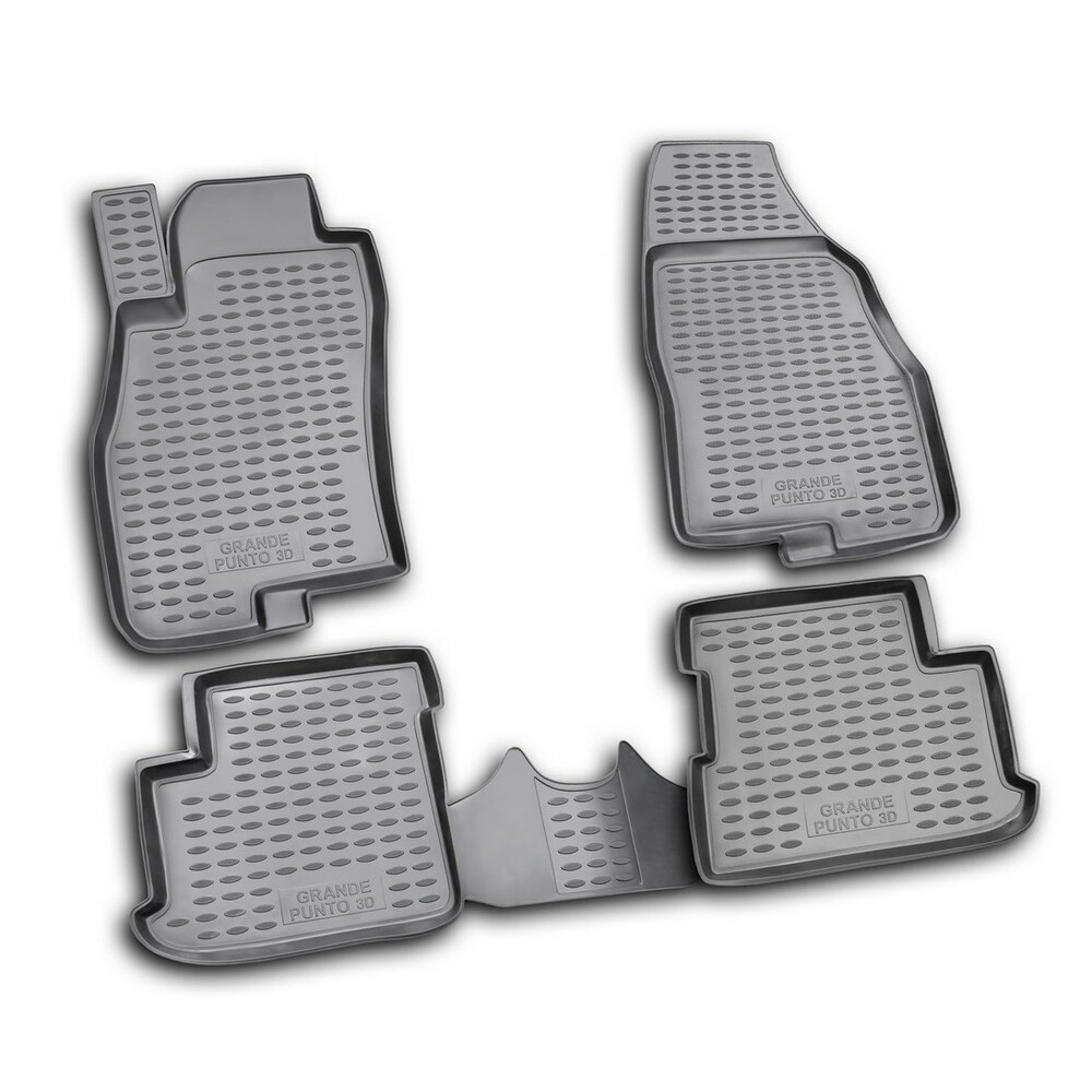 Tappetini Auto Per Fiat Grande Punto 2005-2012 - Moquette Nera, Made In Italy - Foto 7