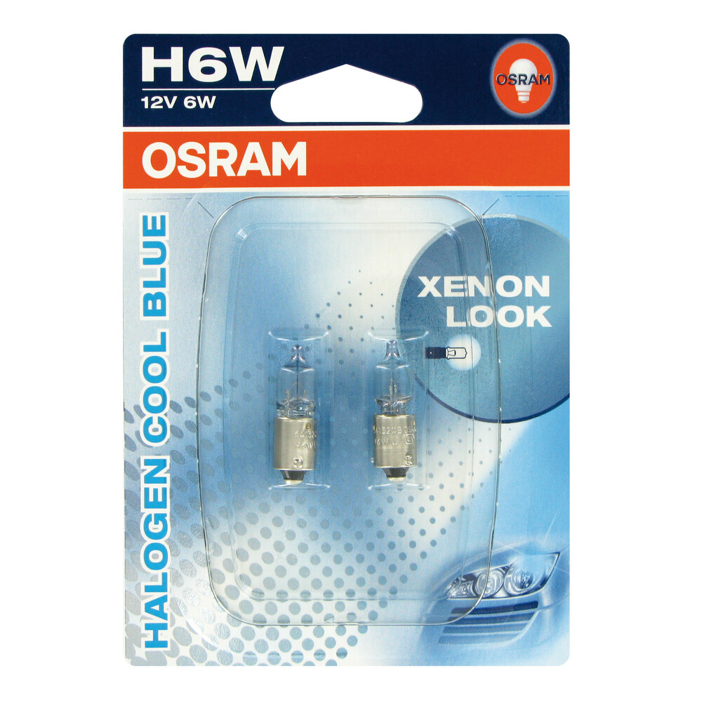 Ampoule plaque minéralogique OSRAM H6W BAX9S - IXTEM MOTO