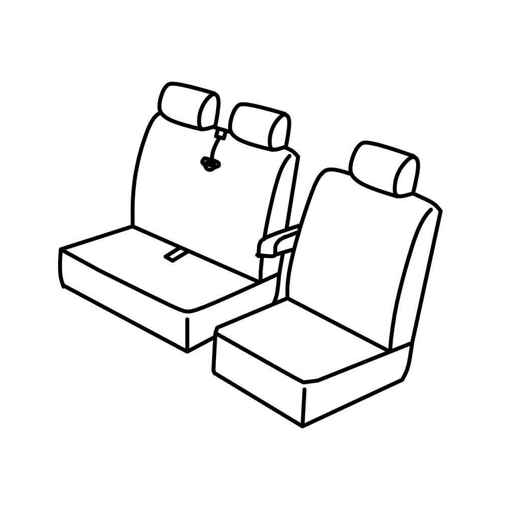 Set Sitzbezüge Superior - Schwarz/Grau - kompatibel für Citroen