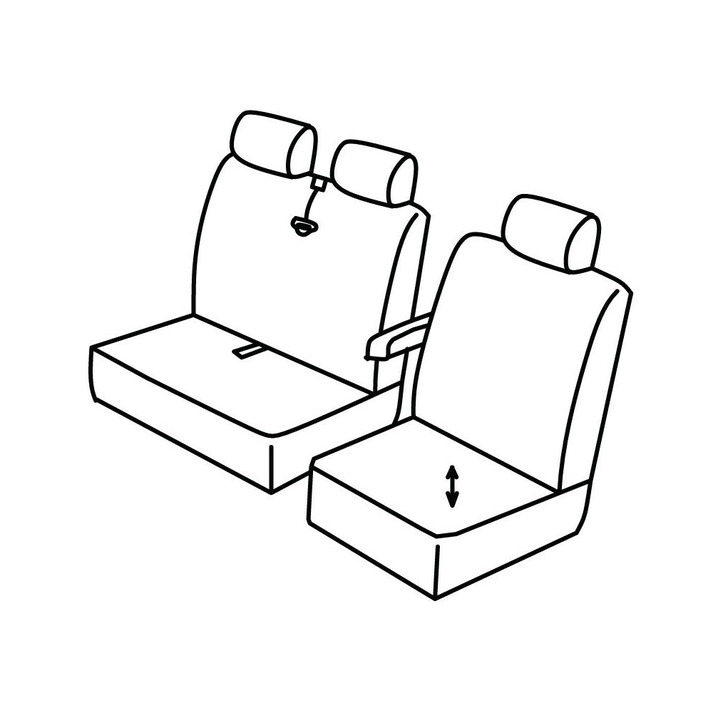 Set coprisedili Superior - Nocciola - compatibile per Renault Master (09/19>06/24)