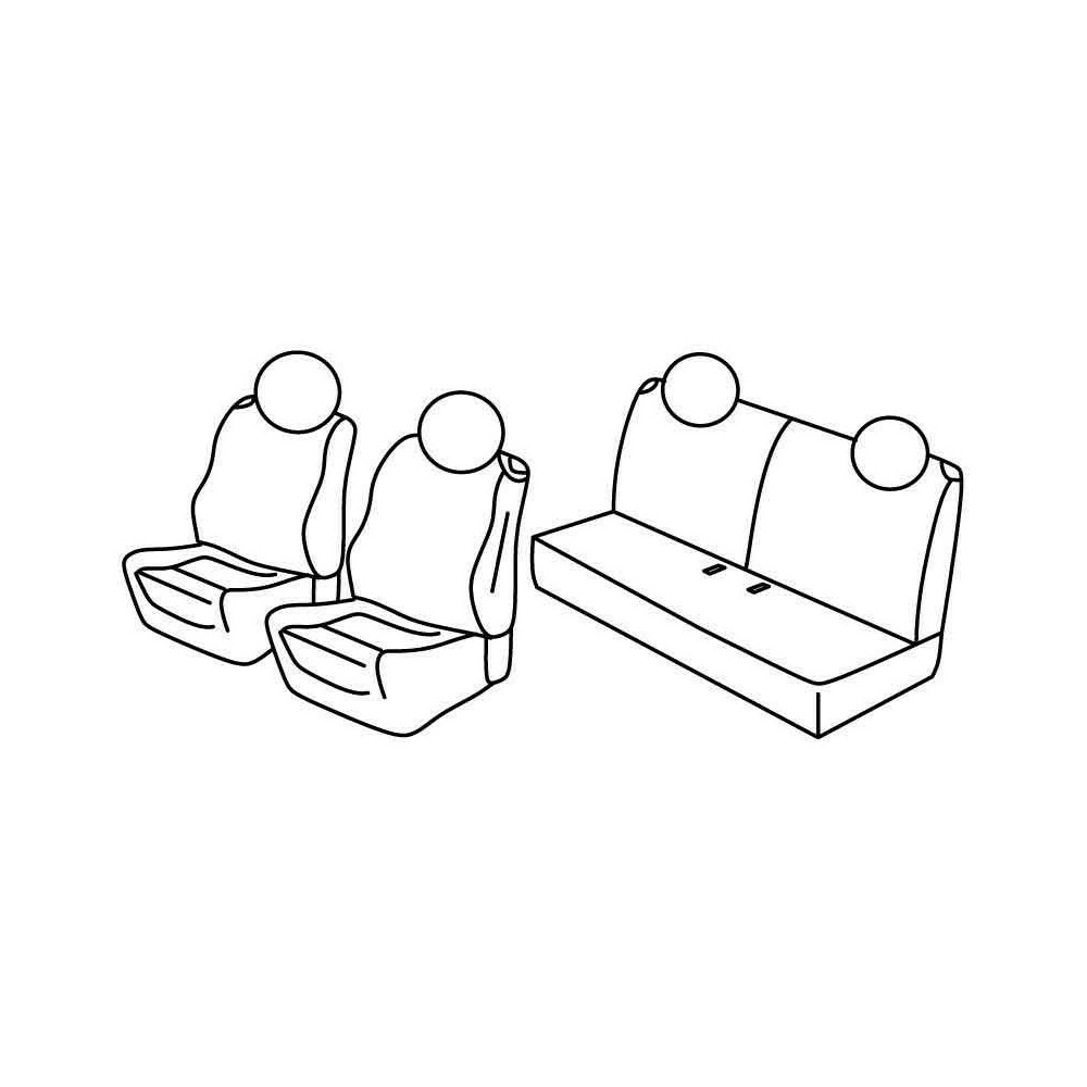 Set Sitzbezüge Superior - Nocciola - kompatibel für Fiat 500 (07
