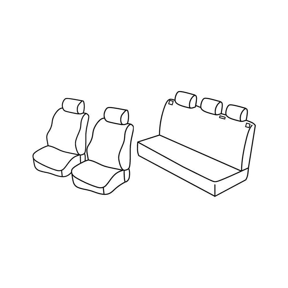 Set Sitzbezüge Superior - Beige - kompatibel für Opel Corsa C 5p  (10/00>08/06)