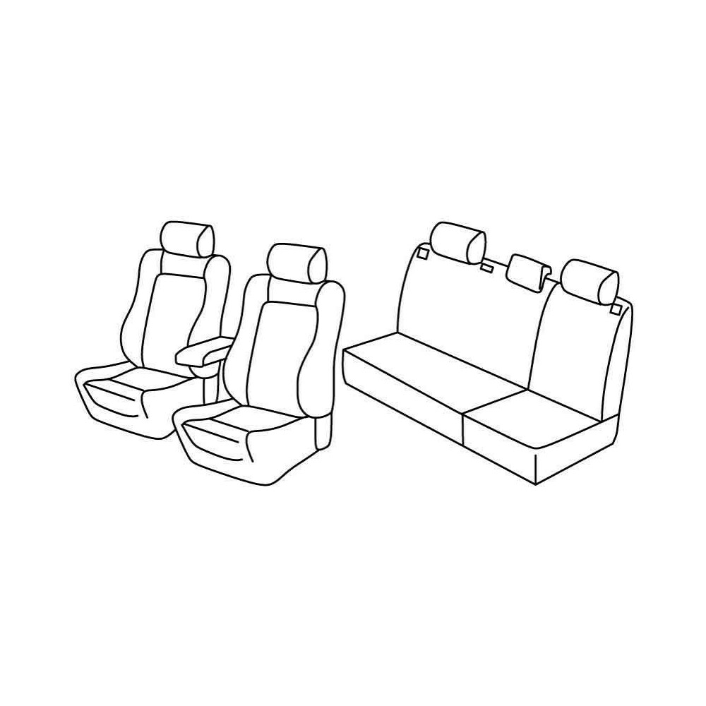 Sitzbezüge kompatibel mit Skoda Fabia SCHWARZ