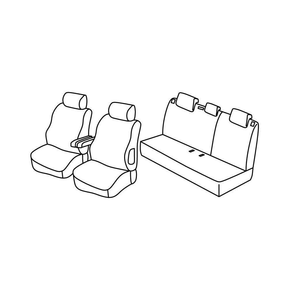 Set coprisedili Superior - Nocciola - compatibile per Citroen C3