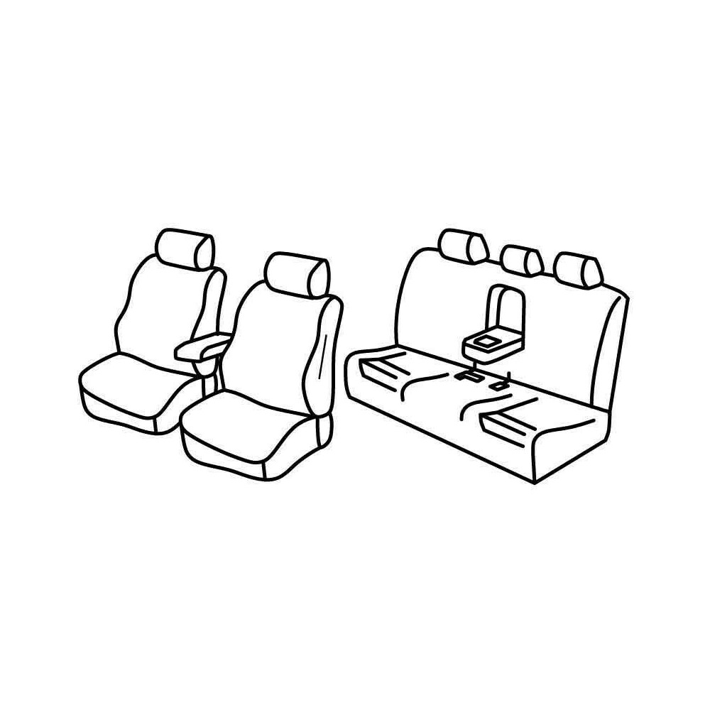 Set Sitzbezüge Superior - Beige - kompatibel für Bmw Serie 3 (F30)  (02/12>11/18)