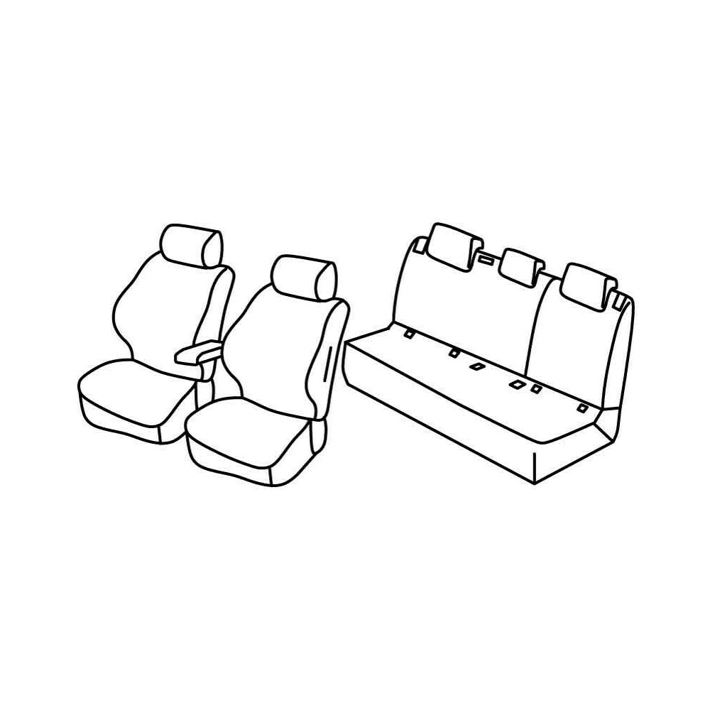 Set Sitzbezüge Superior - Nocciola - kompatibel für Skoda Fabia 5p