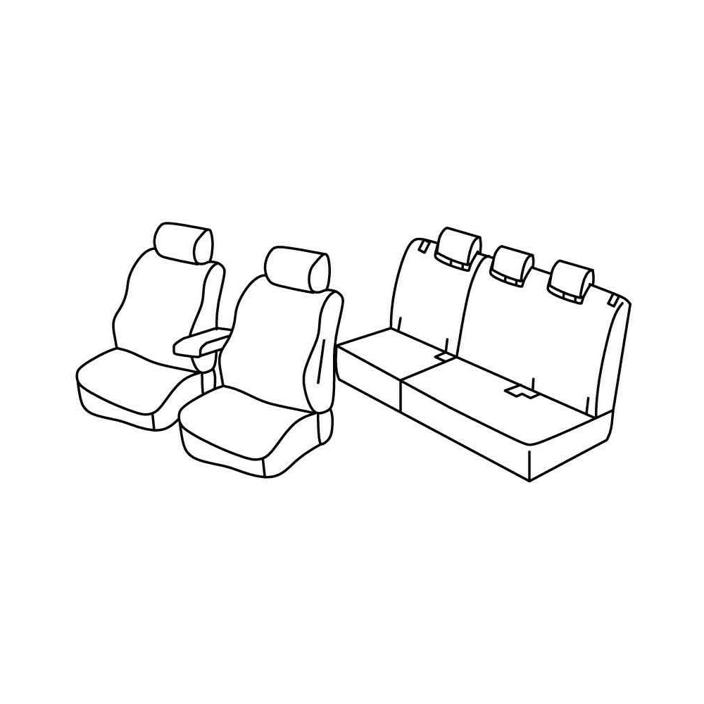 Coprisedili AUTO PER OPEL ASTRA IV 09-15 BLU SET COMPLETO rivestimenti coprisedili