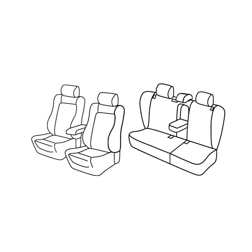 Set Sitzbezüge Superior - Nocciola - kompatibel für Skoda Octavia