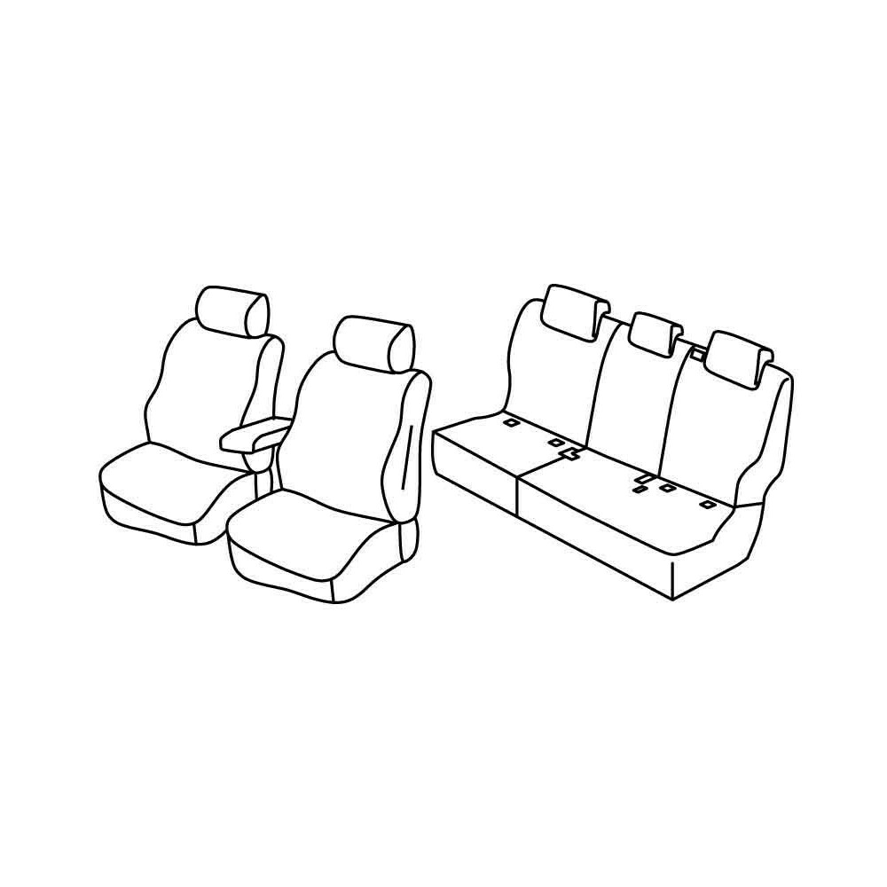 Set Sitzbezüge Superior - Beige - kompatibel für Volkswagen