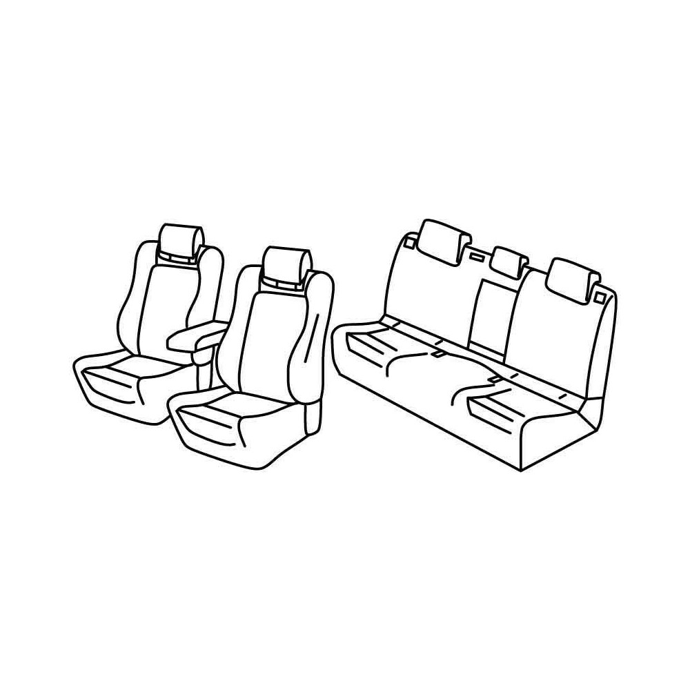 Set Sitzbezüge Superior - Schwarz/Grau - kompatibel für Cupra