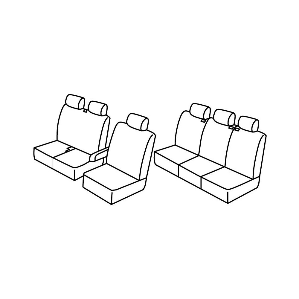 Set coprisedili Superior - Nero/Grigio - compatibile per Renault Trafic (03/21>)