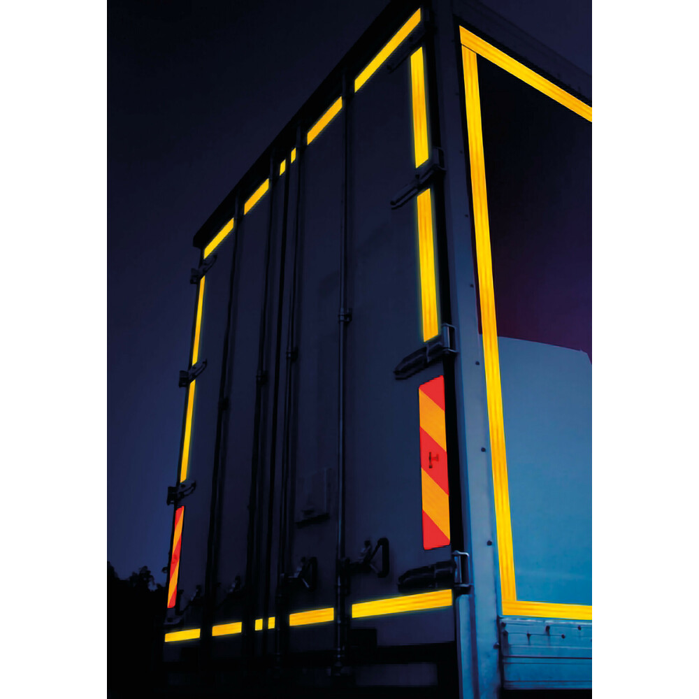 Catarifrangenti Per Rimorchio - 4 Pezzi Arancioni - 90x40 Mm - Adesivo Autoadesivo - Foto 5