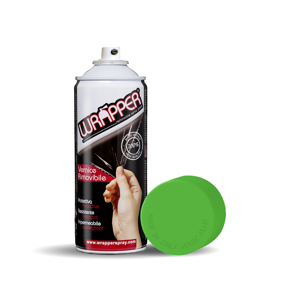 Wrapper, pellicola spray rimovibile, 400 ml - Verde fluo