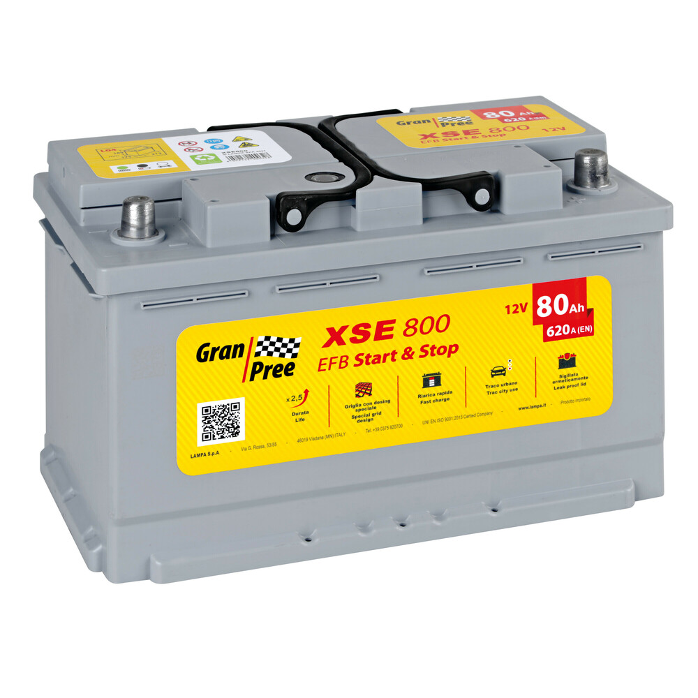 Batteria 12V - Gran Pree Start-Stop EFB - 80 Ah - 620 A - L4